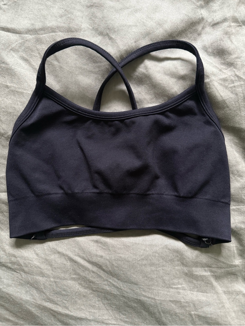 Black open back bra !!
